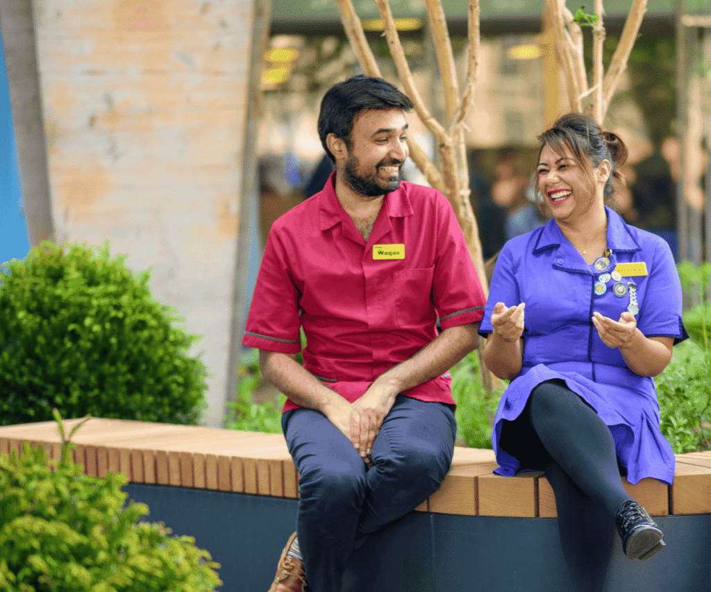 Two members of staff a Guy